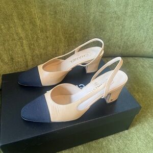 Chanel beige slingback size 36